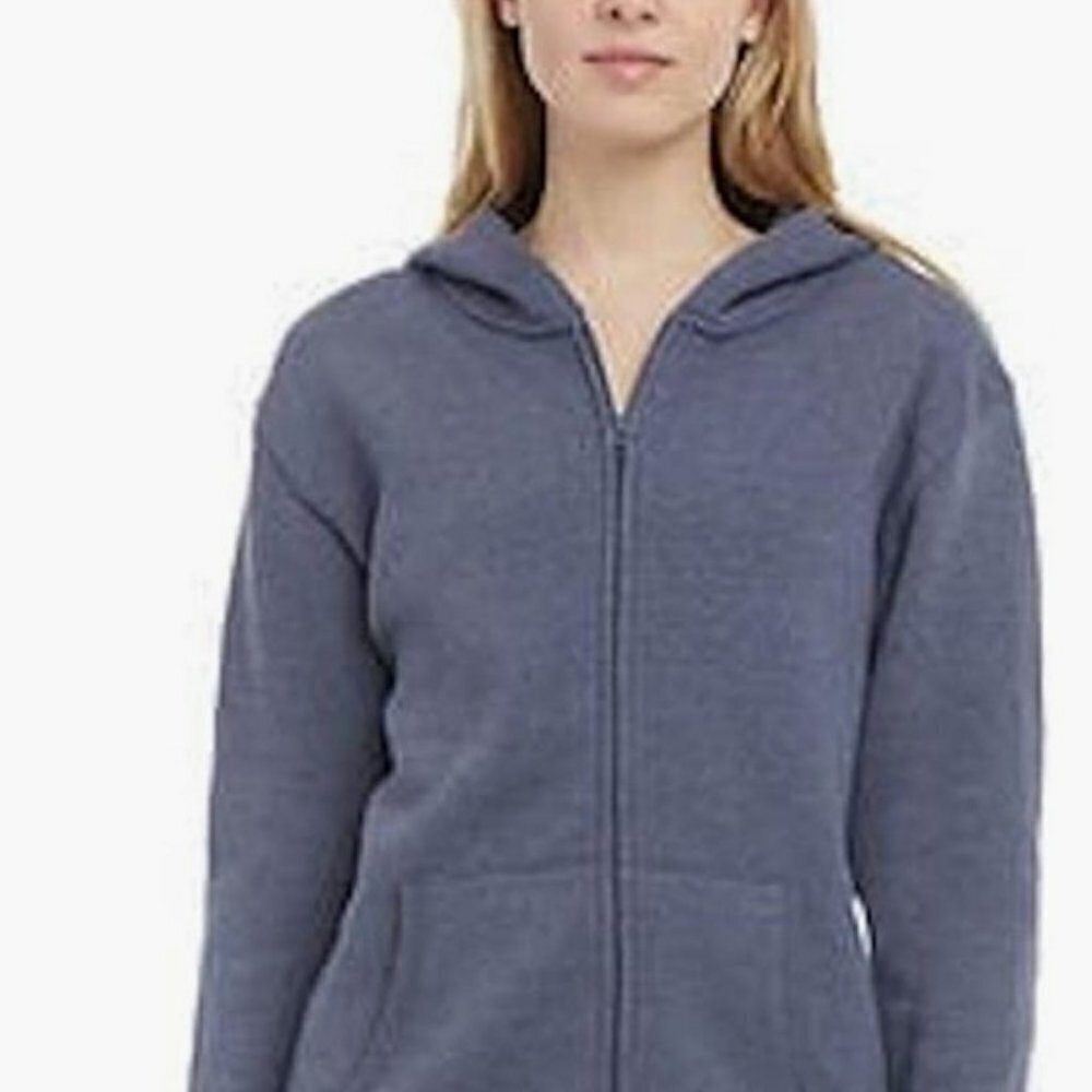 DANSKIN Women's Ultra Cozy Fleece Full Zip Hooded Jacket